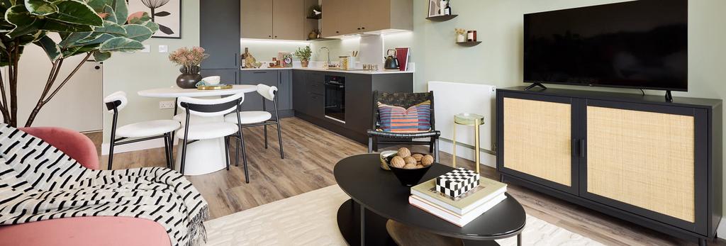 Bankside-gardens, Vibrant design living space...