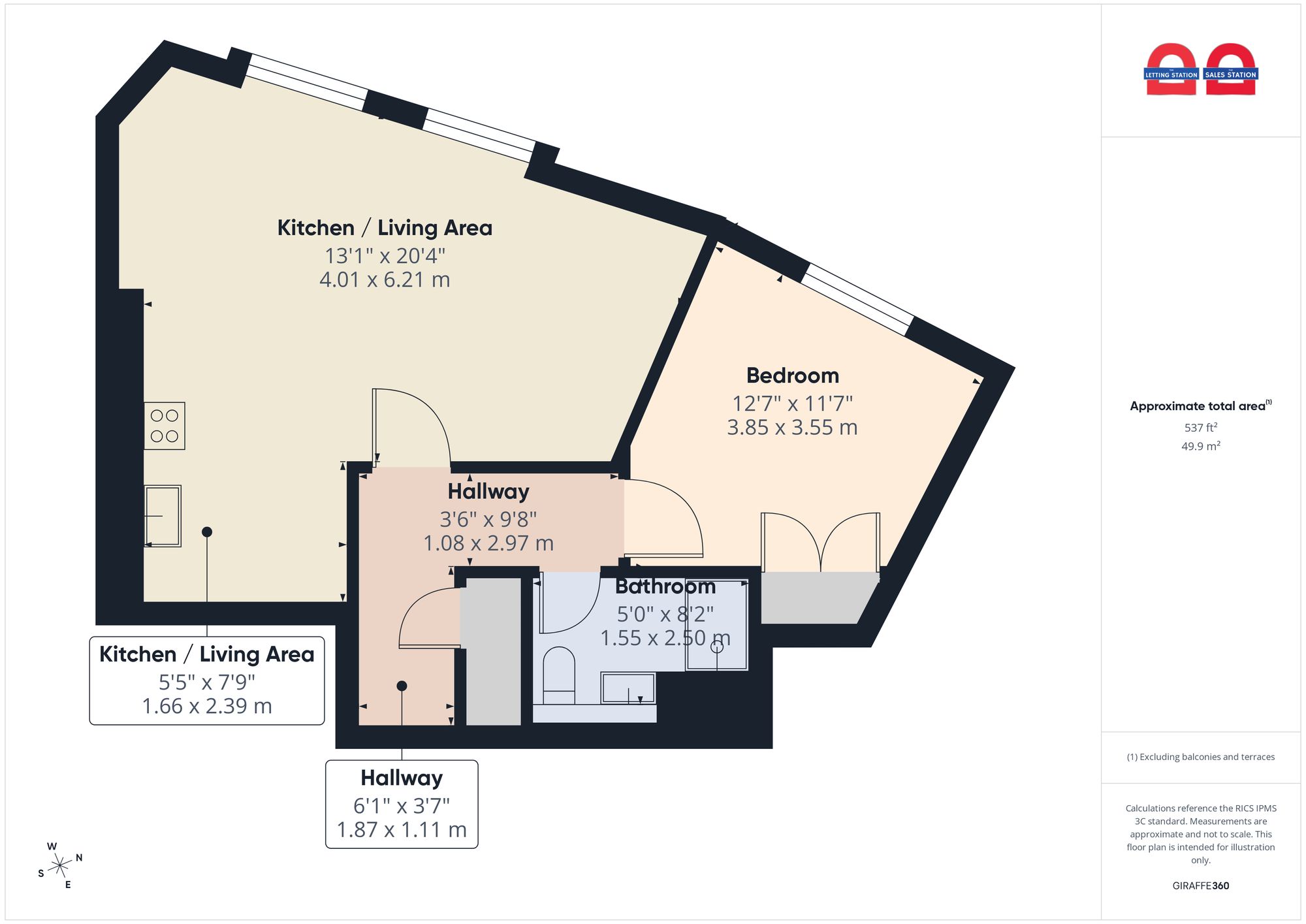 1 bedroom apartment for sale - Floor Plan
