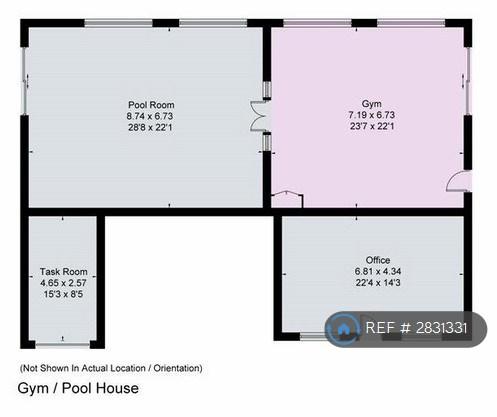 Pool, Gym And Office Floor Plan