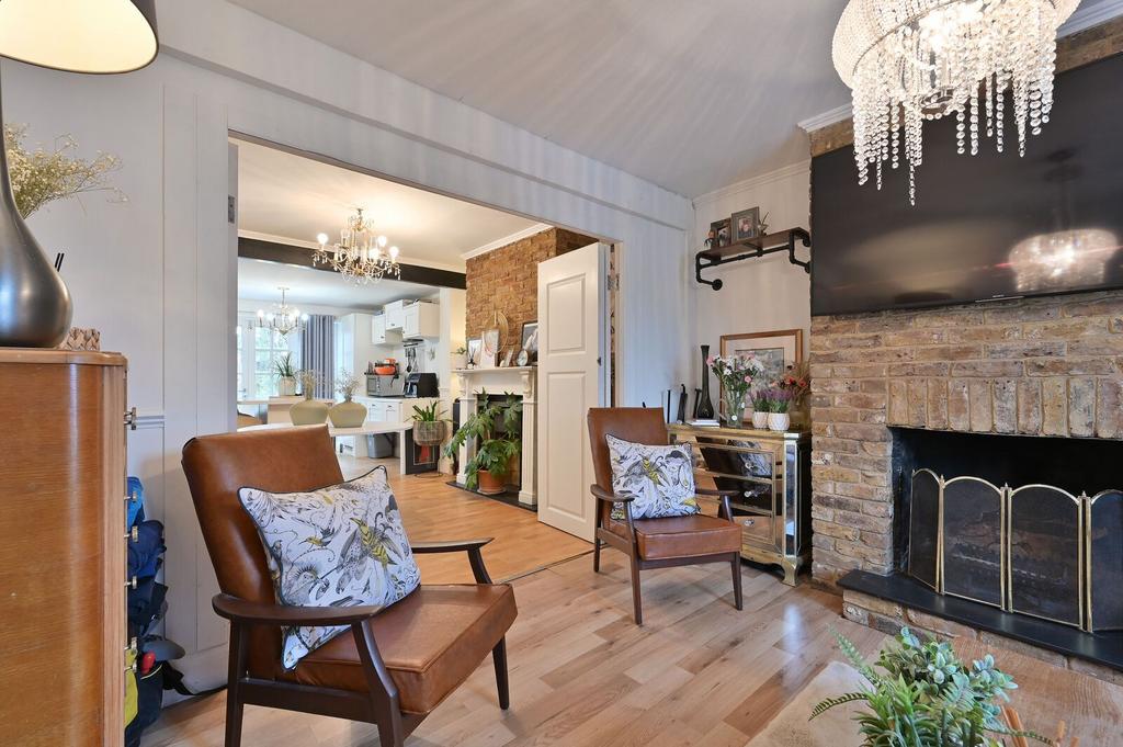 Living room, fireplace