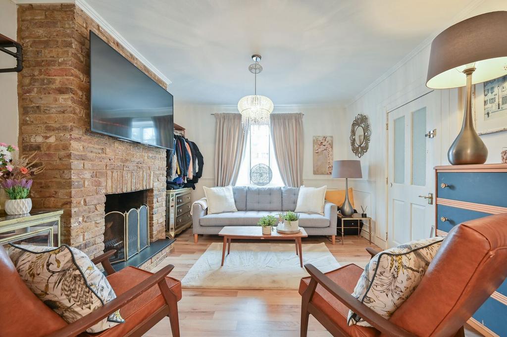 Living room, fireplace