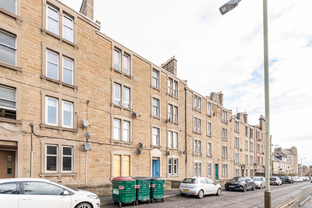 Terraced house exterior, parking
