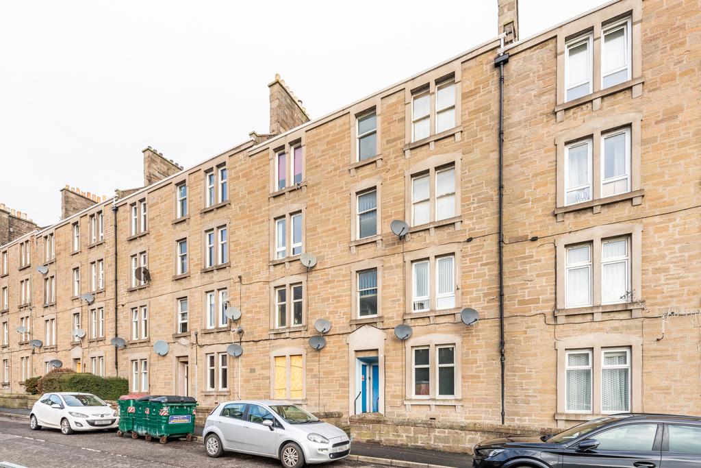 Terraced house exterior, parking