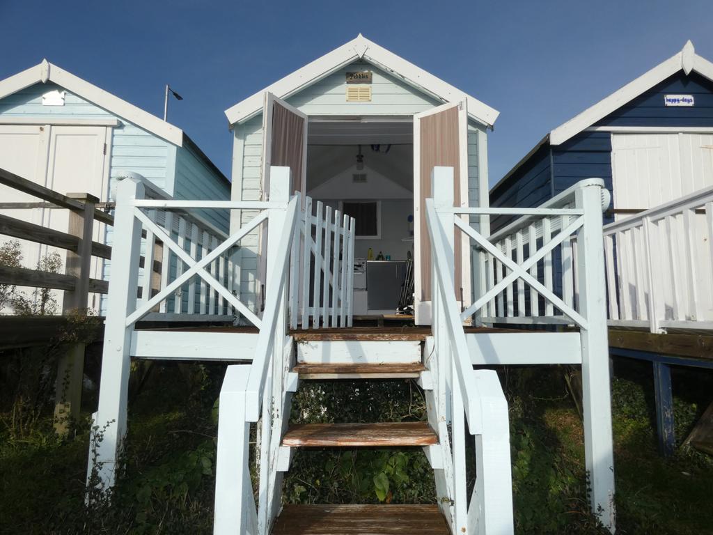 Third row beach hut