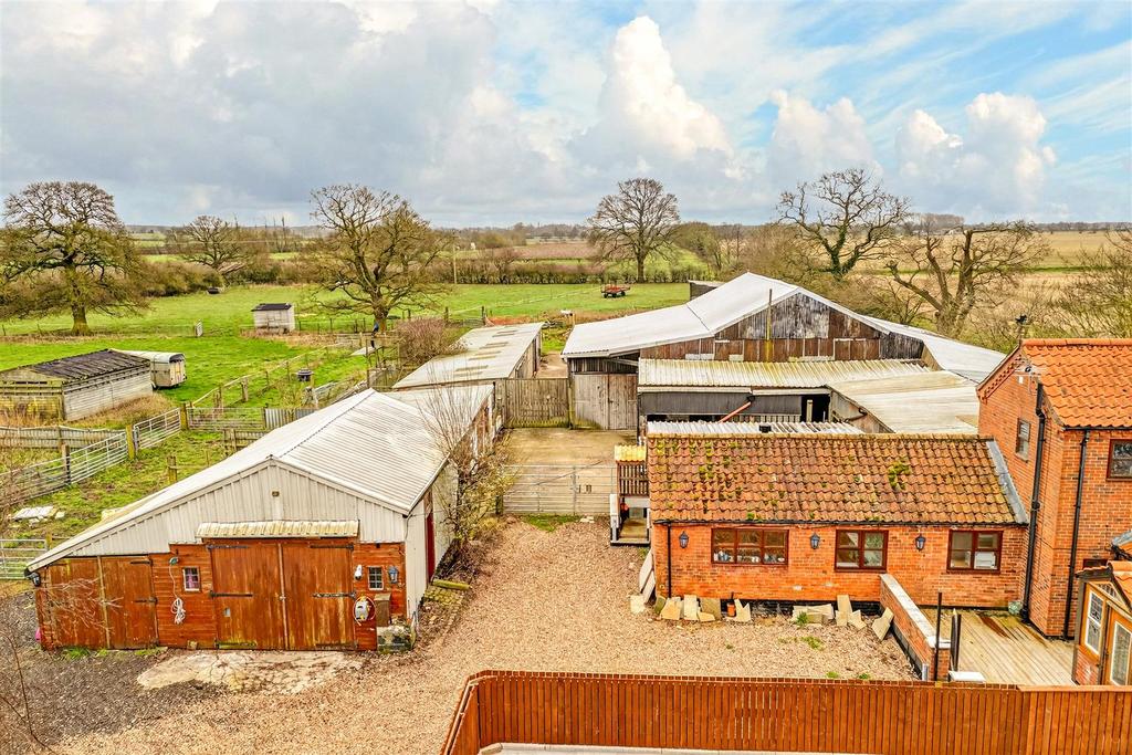 The farm buildings