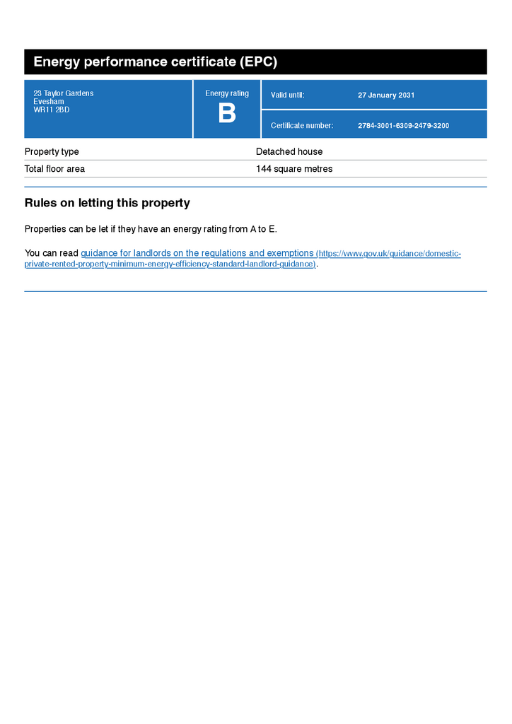 EPC Certificate