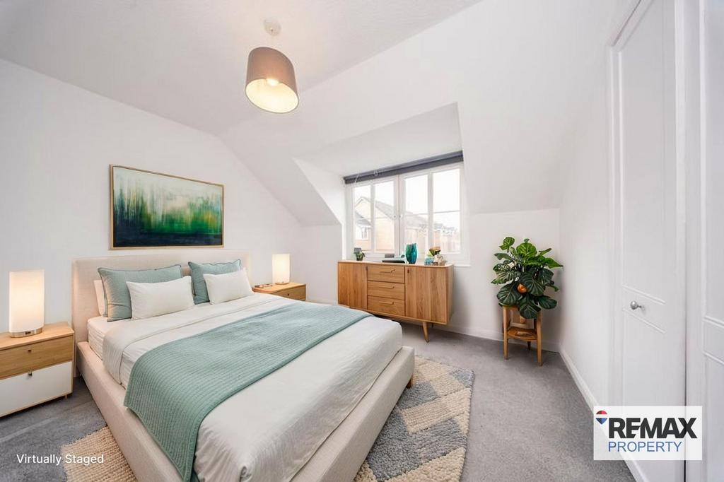 Virtually Staged Bedroom One