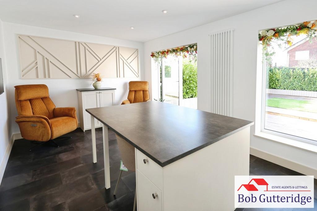 Open plan fitted kitchen / lounge / dining room