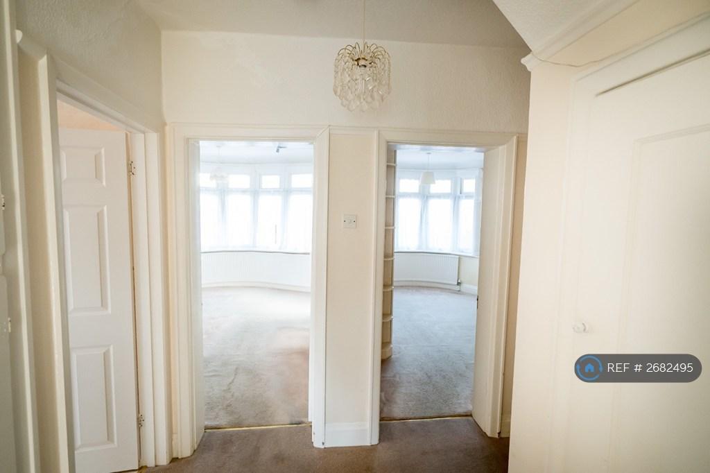 Hallway Looking Into 2 Bedrooms