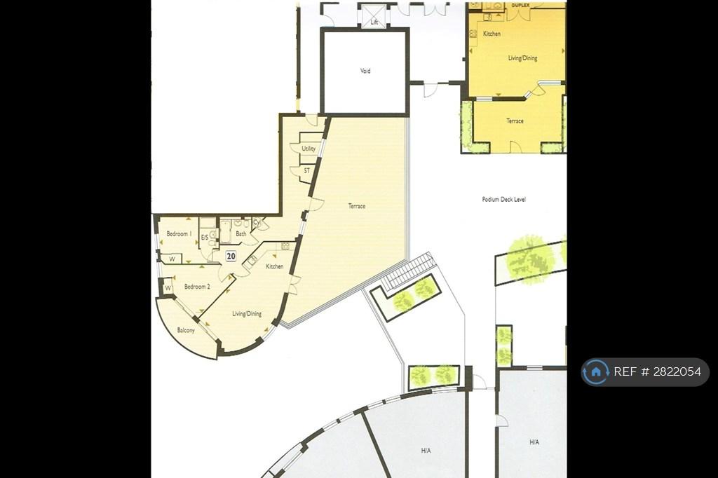 Floorplan Of 2 Bed, Balcony + Sun Terrace Flat