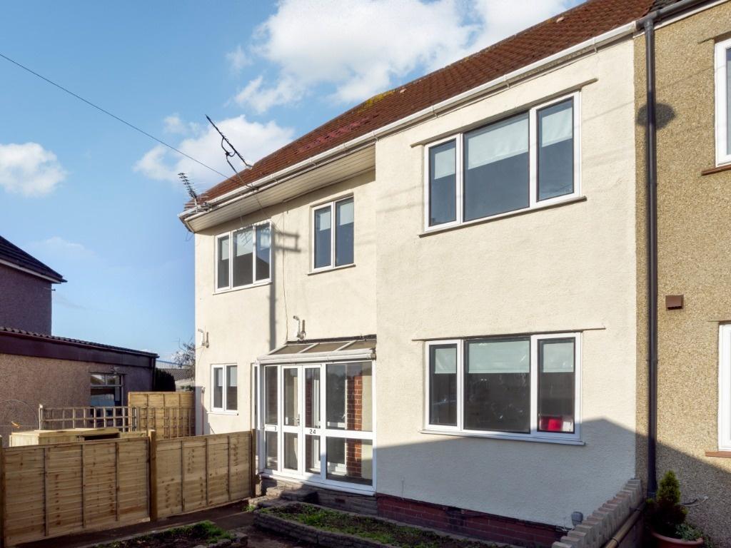 Bright rear exterior with private garden space...