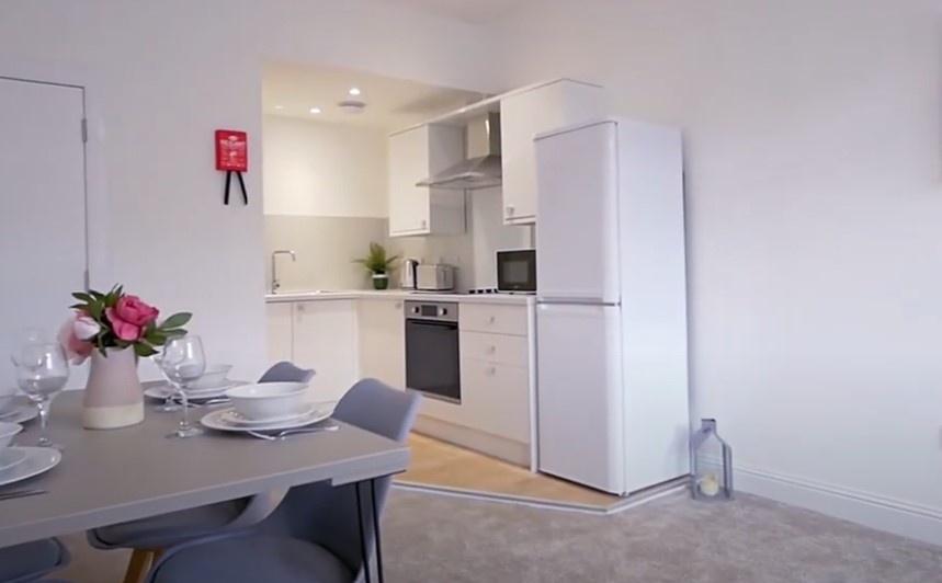 Bright kitchen with dining area and modern unit...