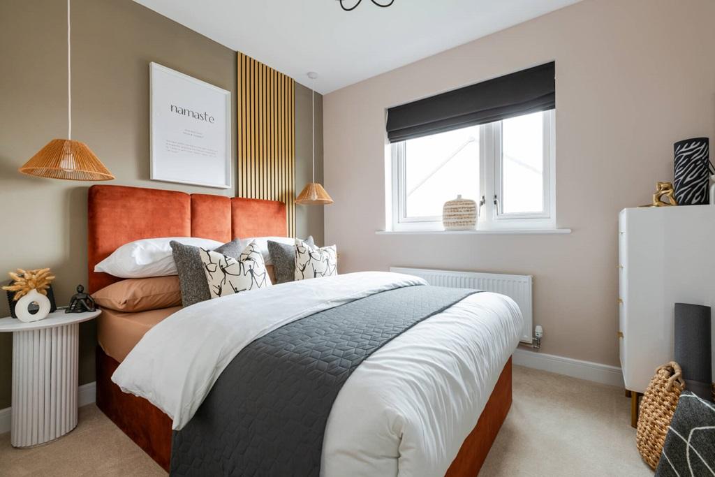The second bedroom is also double in size