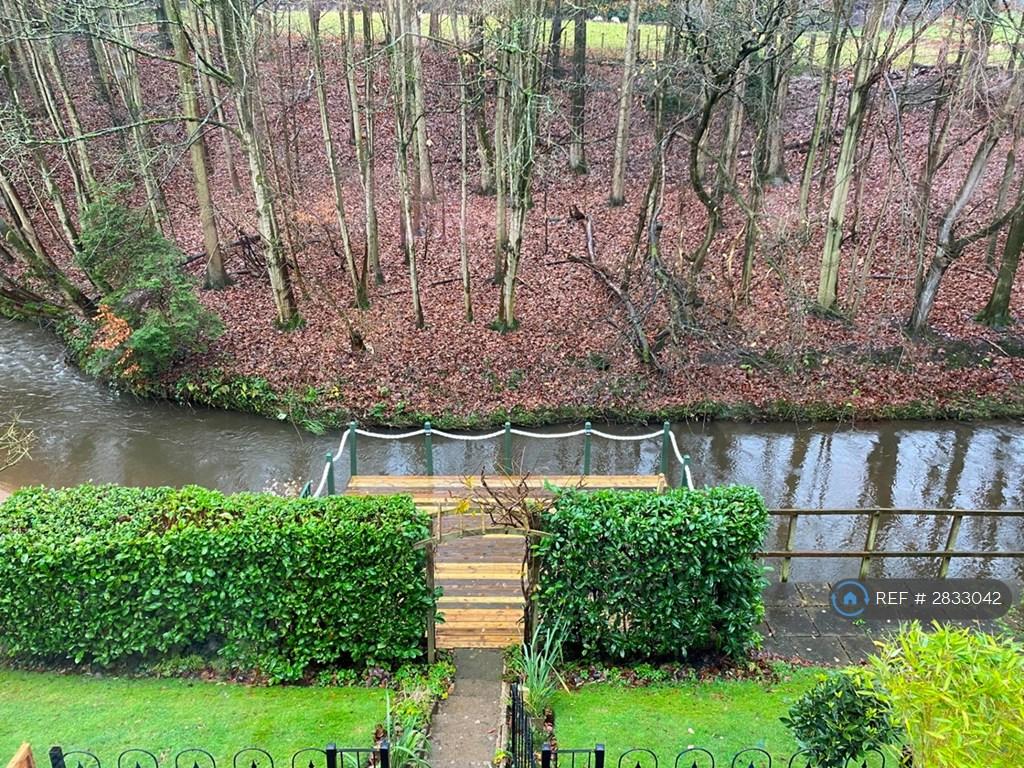 View Straight Down From Lounge Over River Bollin