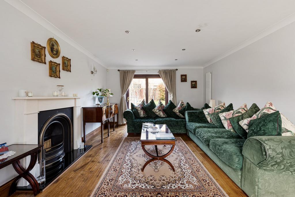 Living room, fireplace