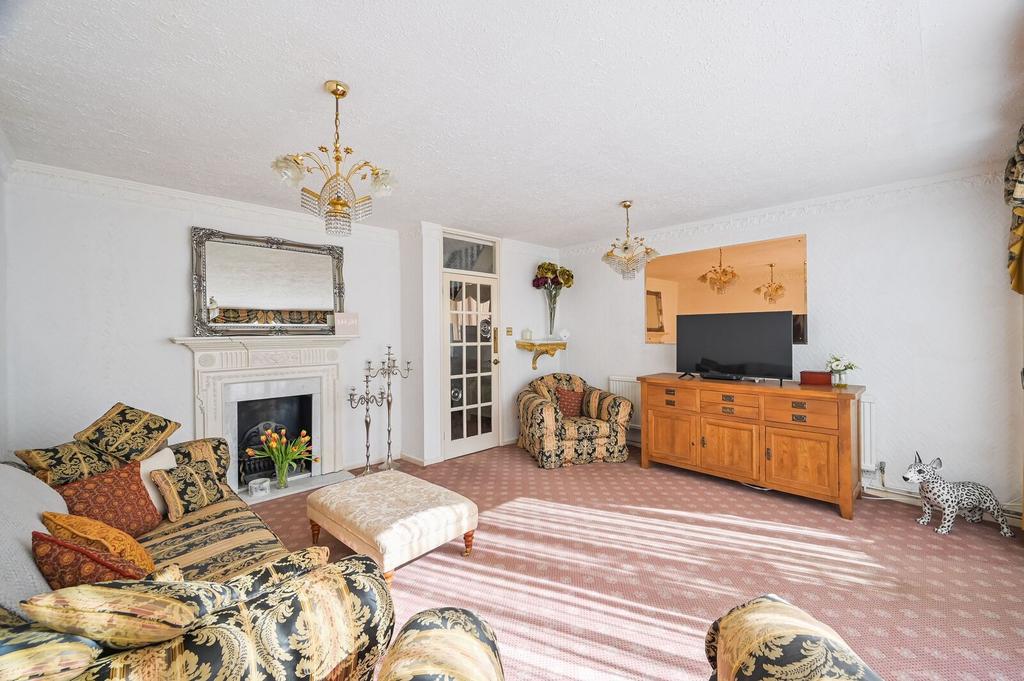 Living room, fireplace