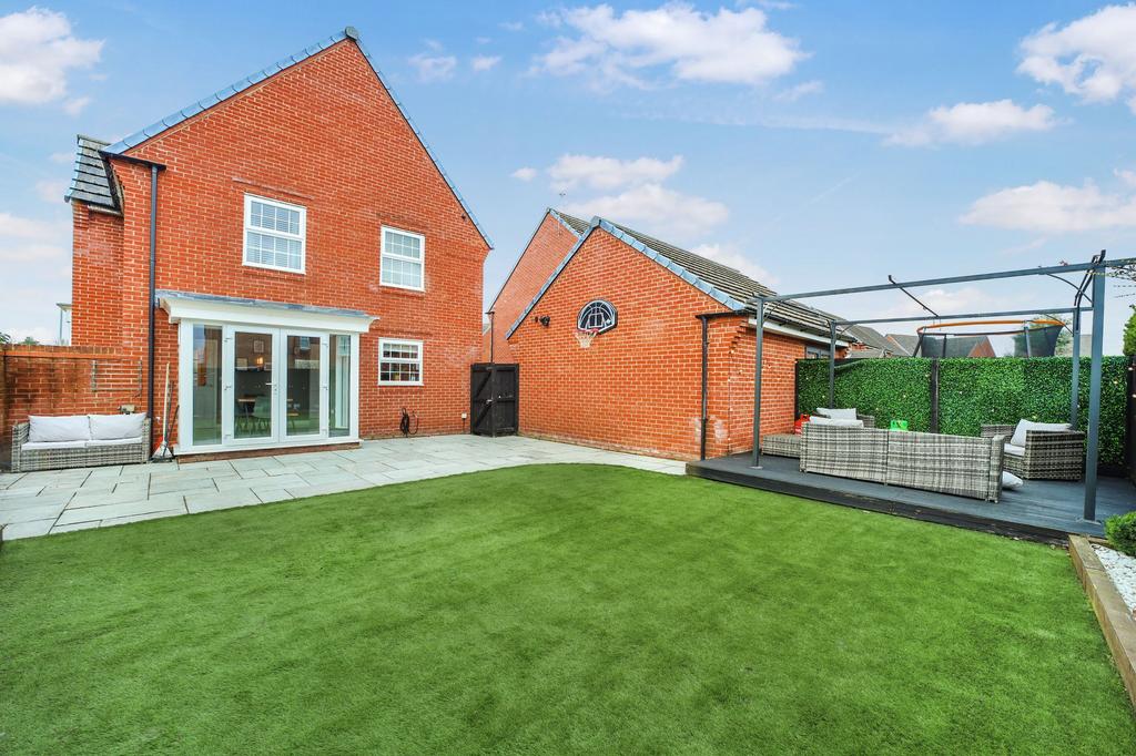 Rear Garden with Detached Garage