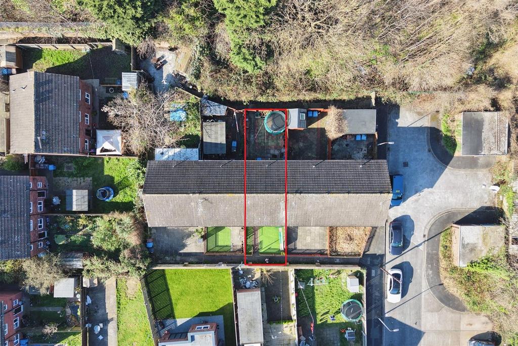 Aerial view of the property