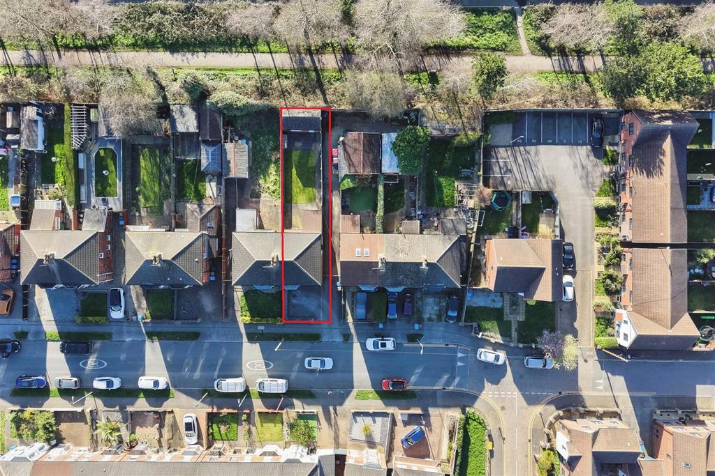 Aerial view of the property