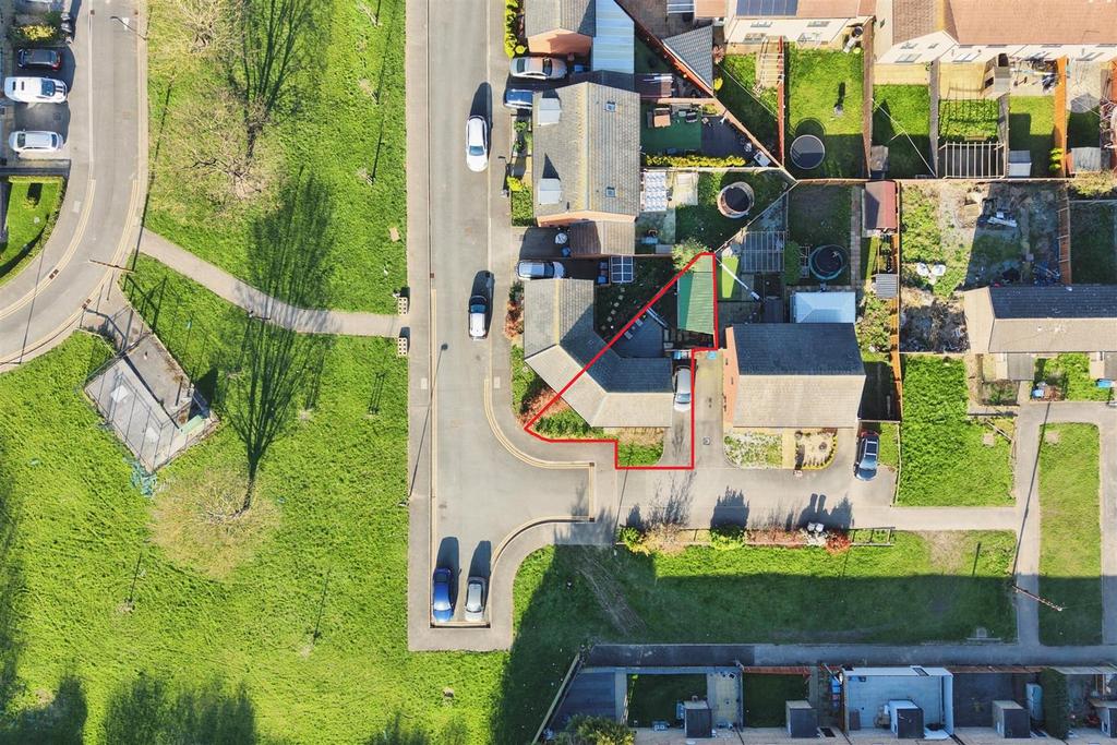 Aerial view of the property