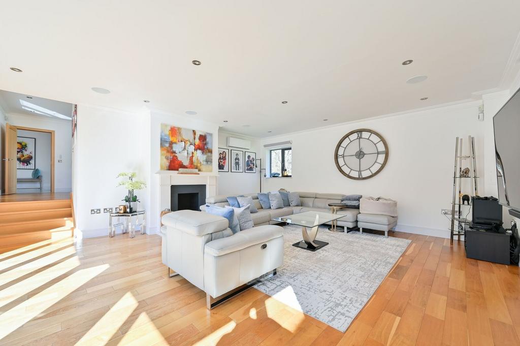 Living room, fireplace