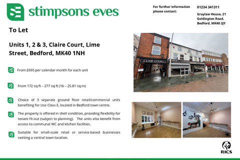 Retail property (high street) to rent, Lime St Bedford MK40 1NH