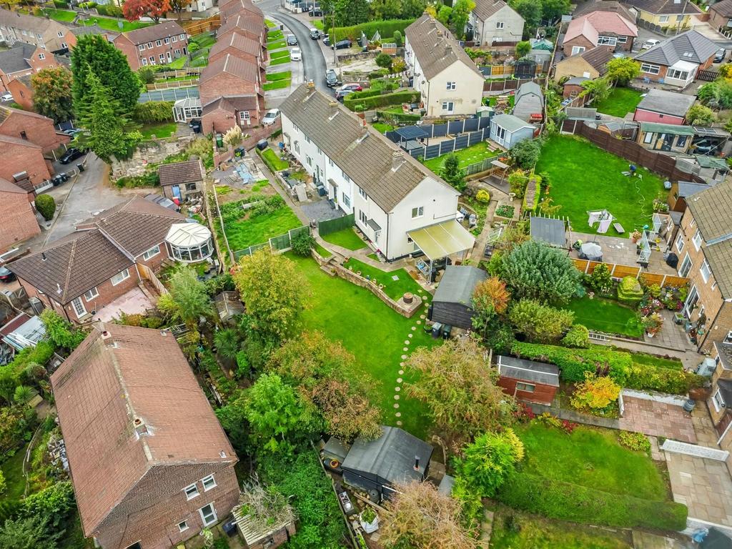 Aerial View of Property and Garden