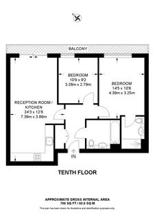 2 bedroom flat for sale, Raddon Tower, Dalston Square, London, E8