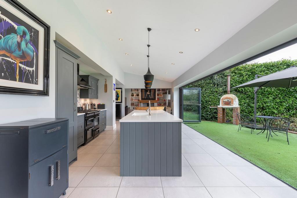 Kitchen leading to garden
