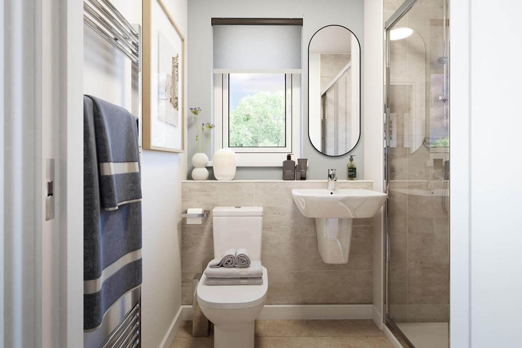 The second double bedroom also hosts a private...