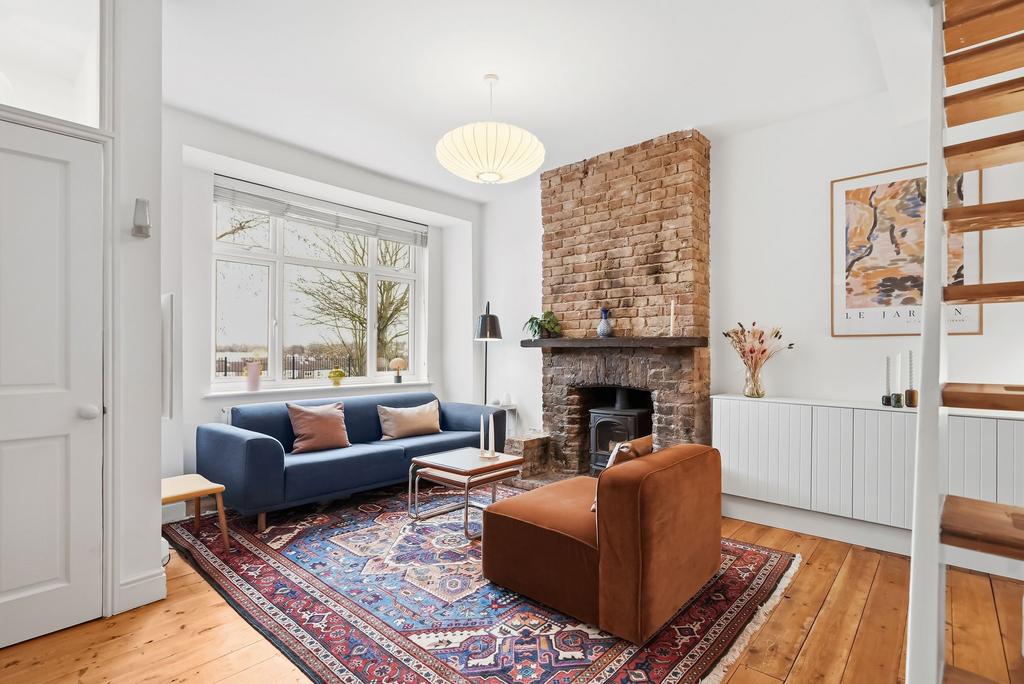 Living room, fireplace