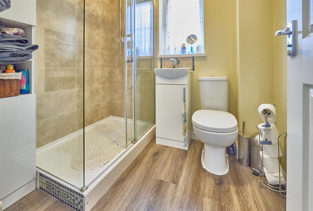 Refitted shower room to side