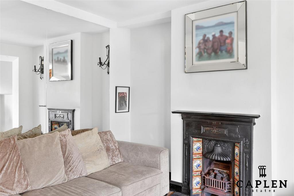 Living room, fireplace