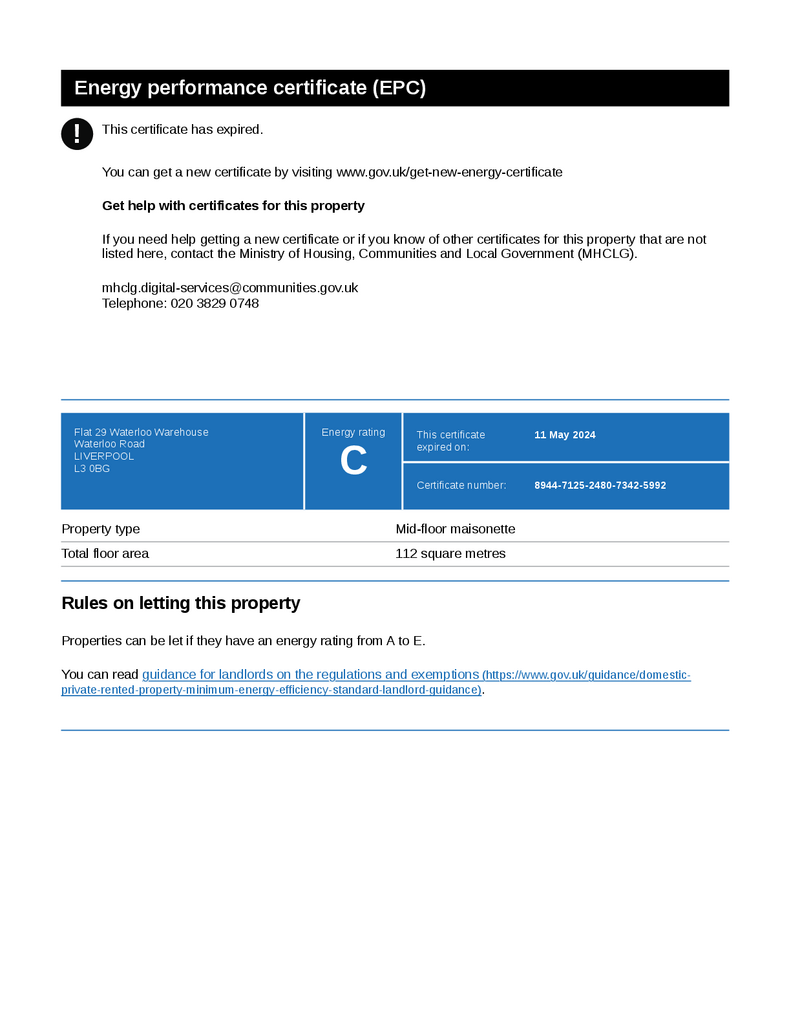 EPC Certificate