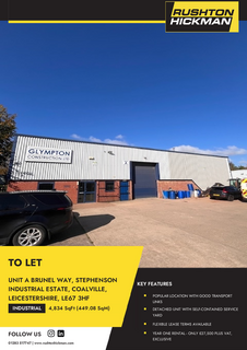 Warehouse to rent, Brunel Way Coalville LE67 3HF
