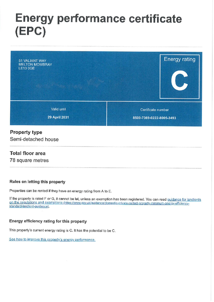 EPC Certificate