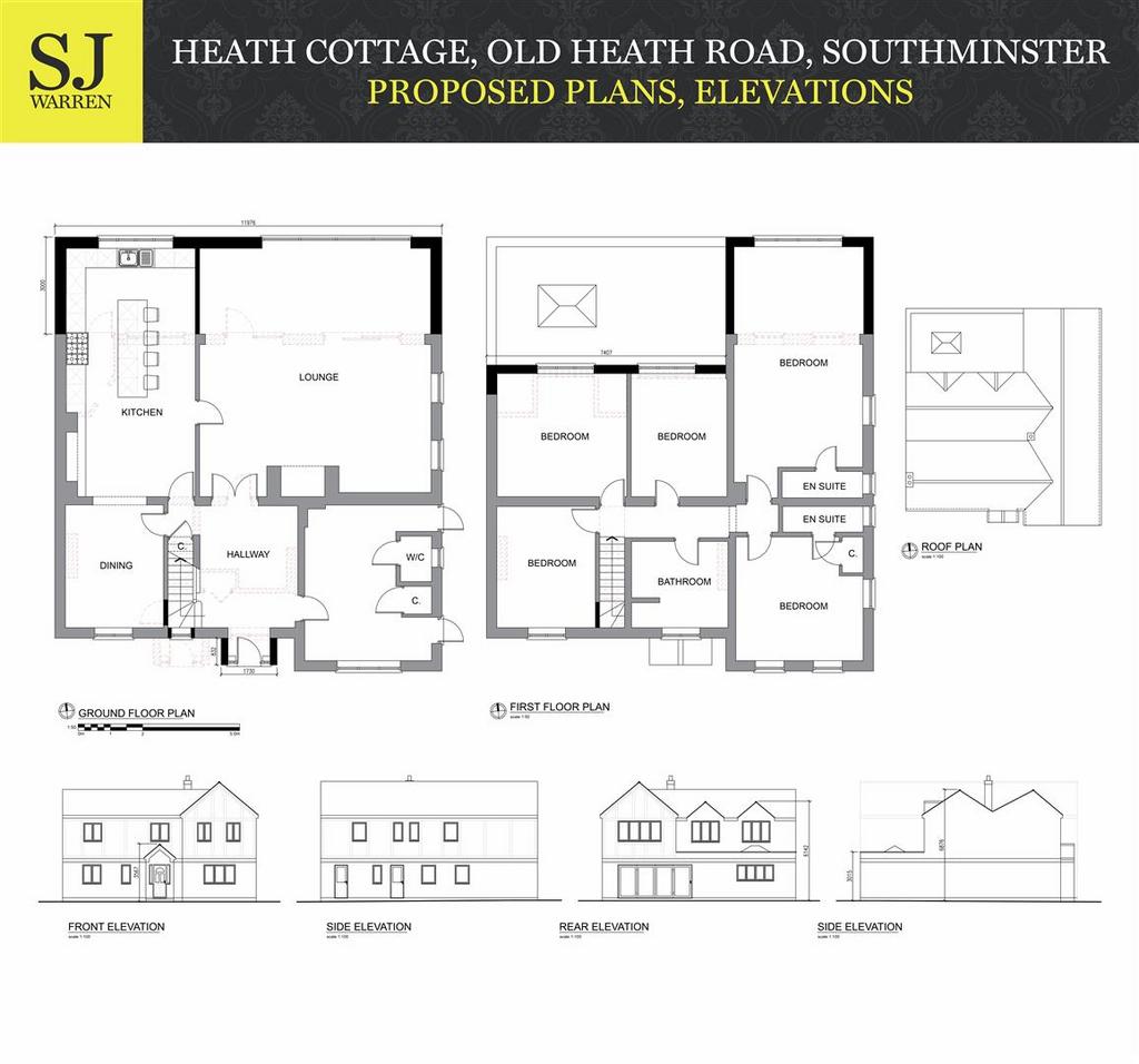 Multi Plan Proposed Floor Plans, Roof Plan & Eleva