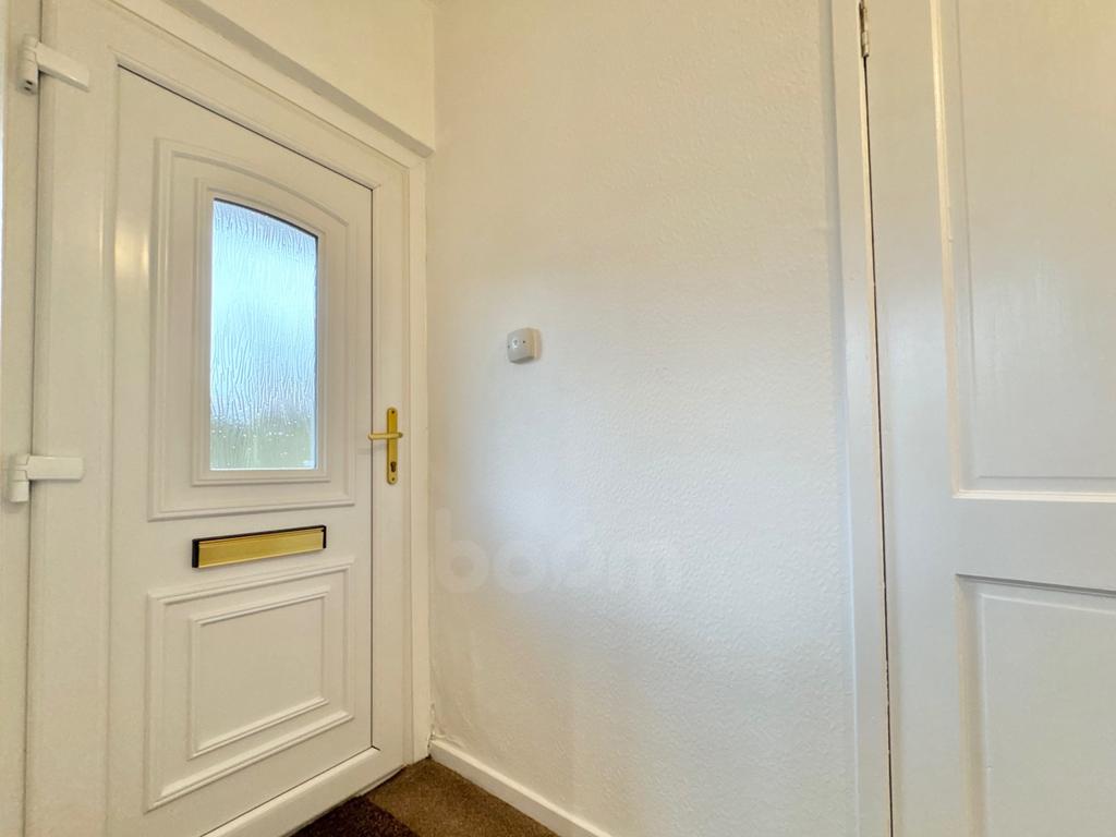 Entrance hallway at mair avenue bungalow in dalry