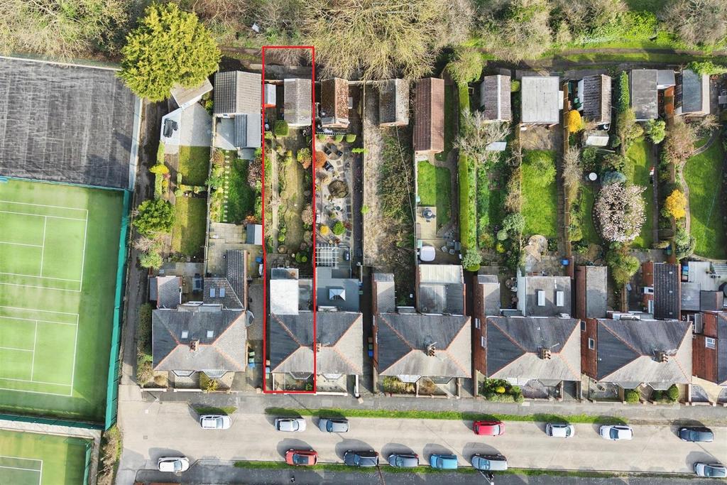 Aerial view of the property