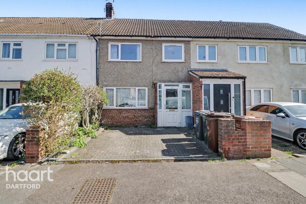 Semi-detached house exterior, driveway