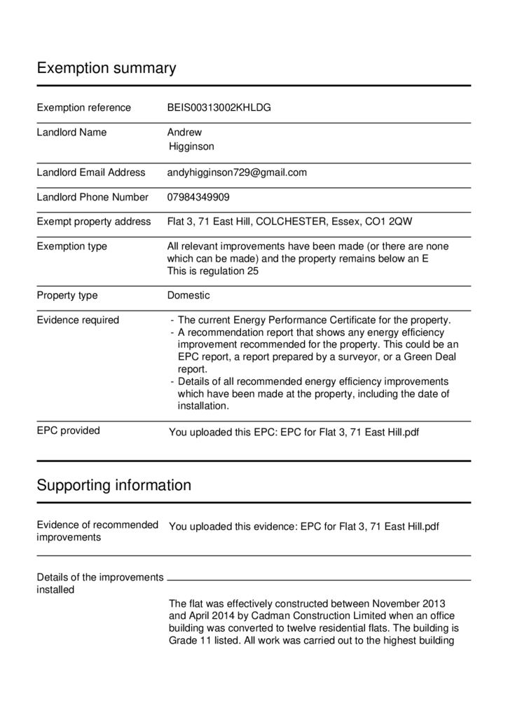 EPC Certificate