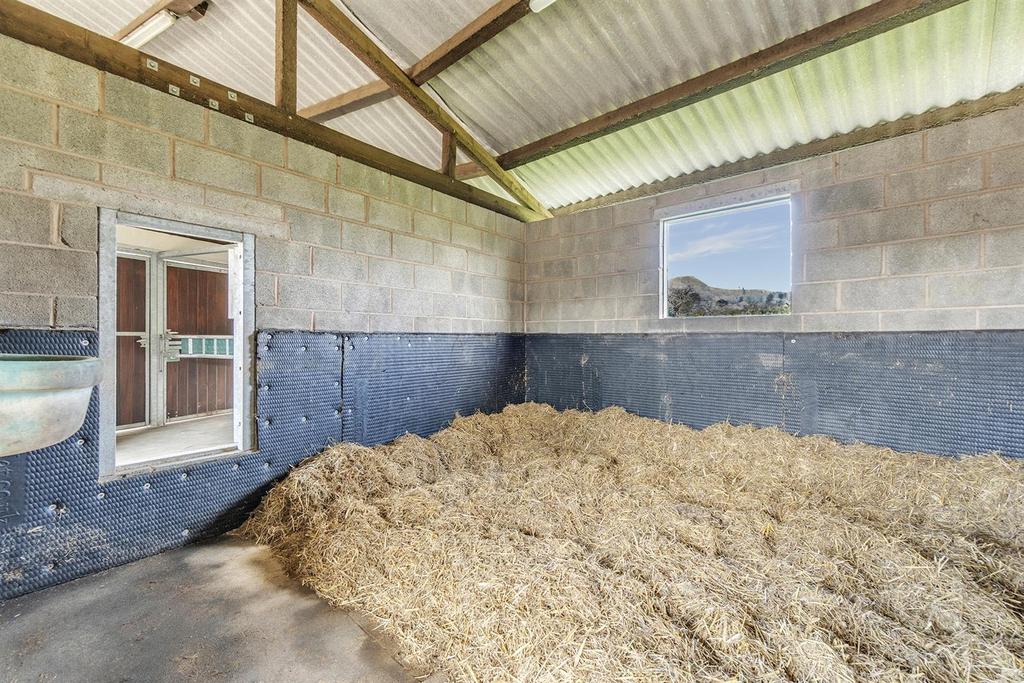 Horseshoe stable yard foaling box