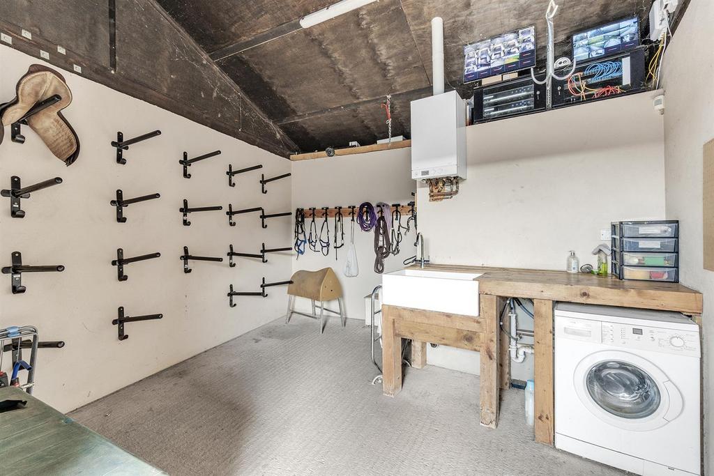 Horseshoe stables tack room