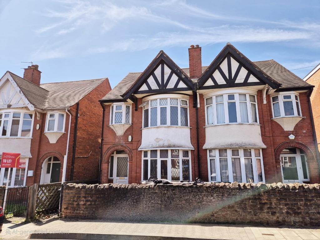 Attractive semi with bay windows and classic br...