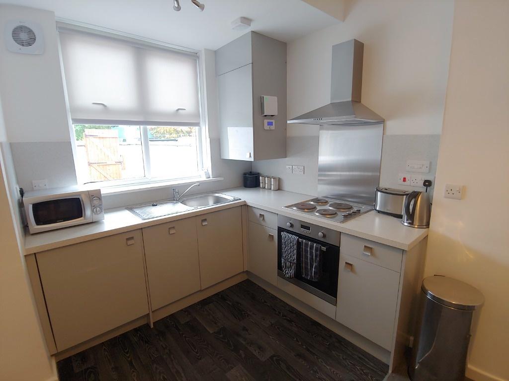Bright modern kitchen with appliances...