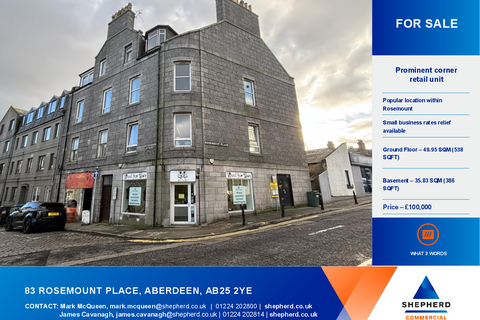 Retail property (high street) for sale, 65 Richmond St Aberdeen AB25 2TS