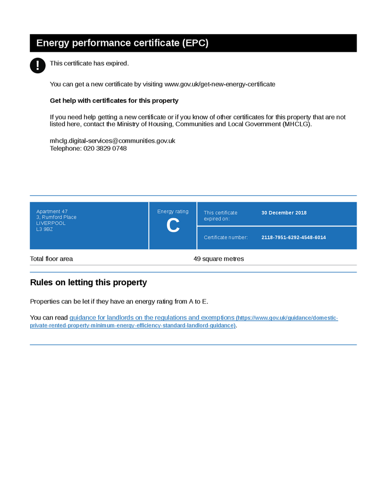 EPC Certificate