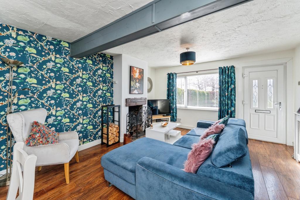 Living room, fireplace