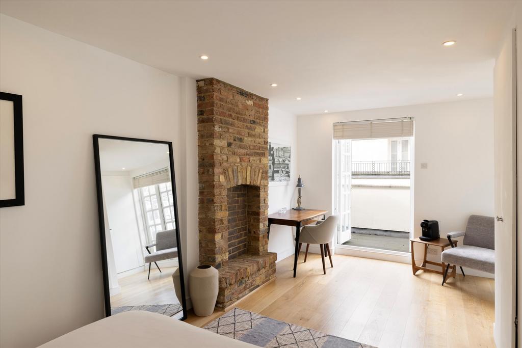 Living room, fireplace