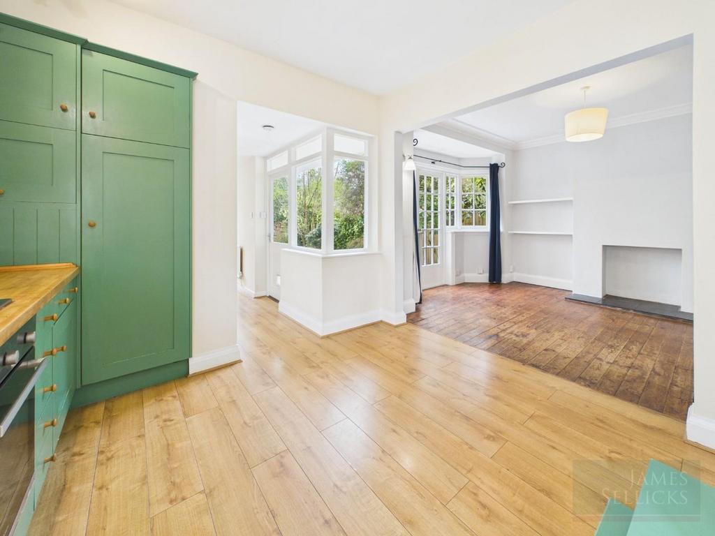Kitchen open to Garden Room